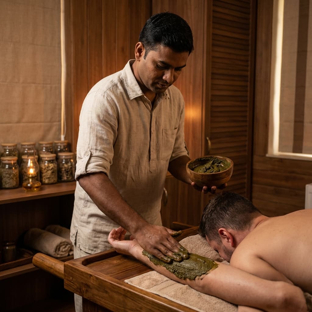 Ayurvedic Herbal Pasting & Scrubbing