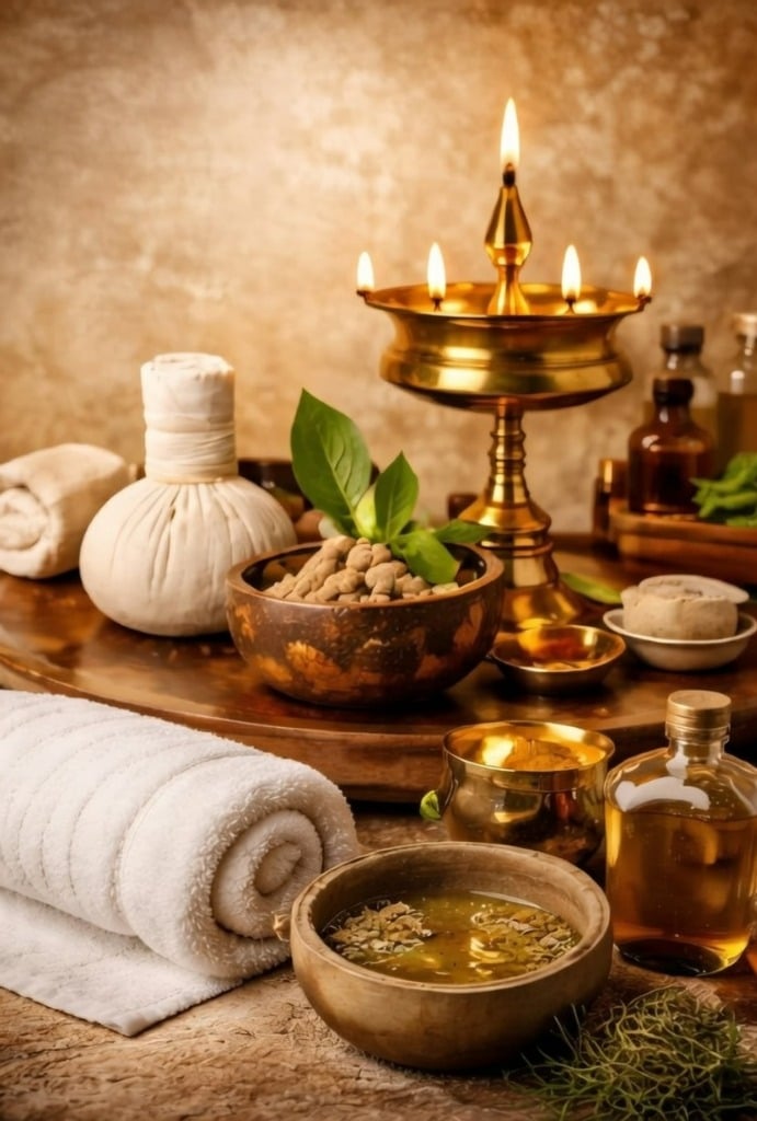 Ayurvedic wellness ambience